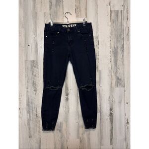 VIP Jeans Black Distressed Skinny Jeans Women’s Size 7